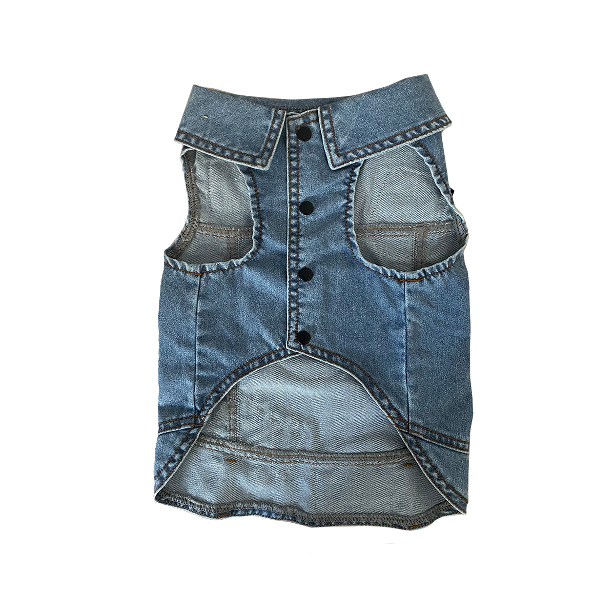 Patch Denim Dog Jacket Blue