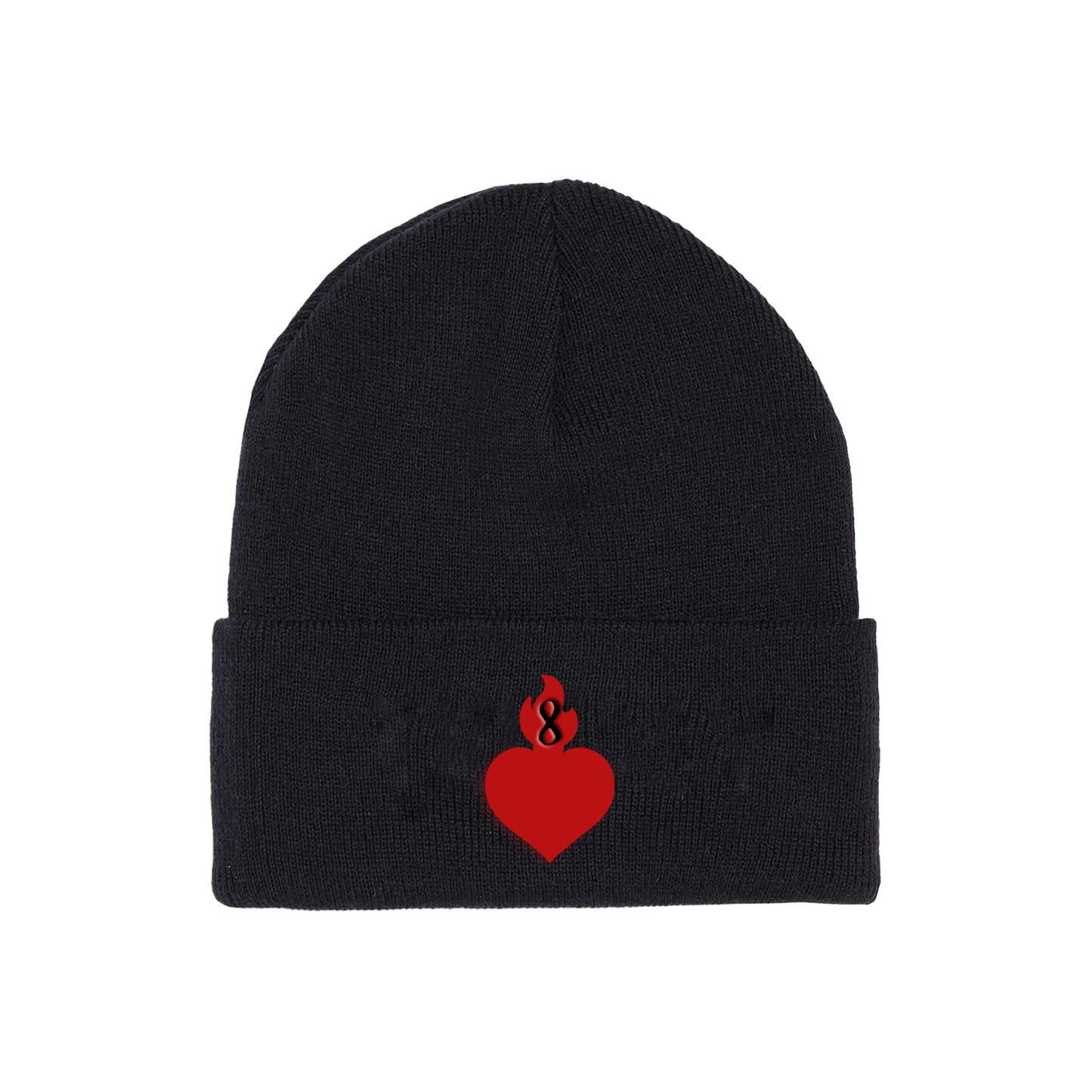 Infinity Land Sacred Heart Beanie Black