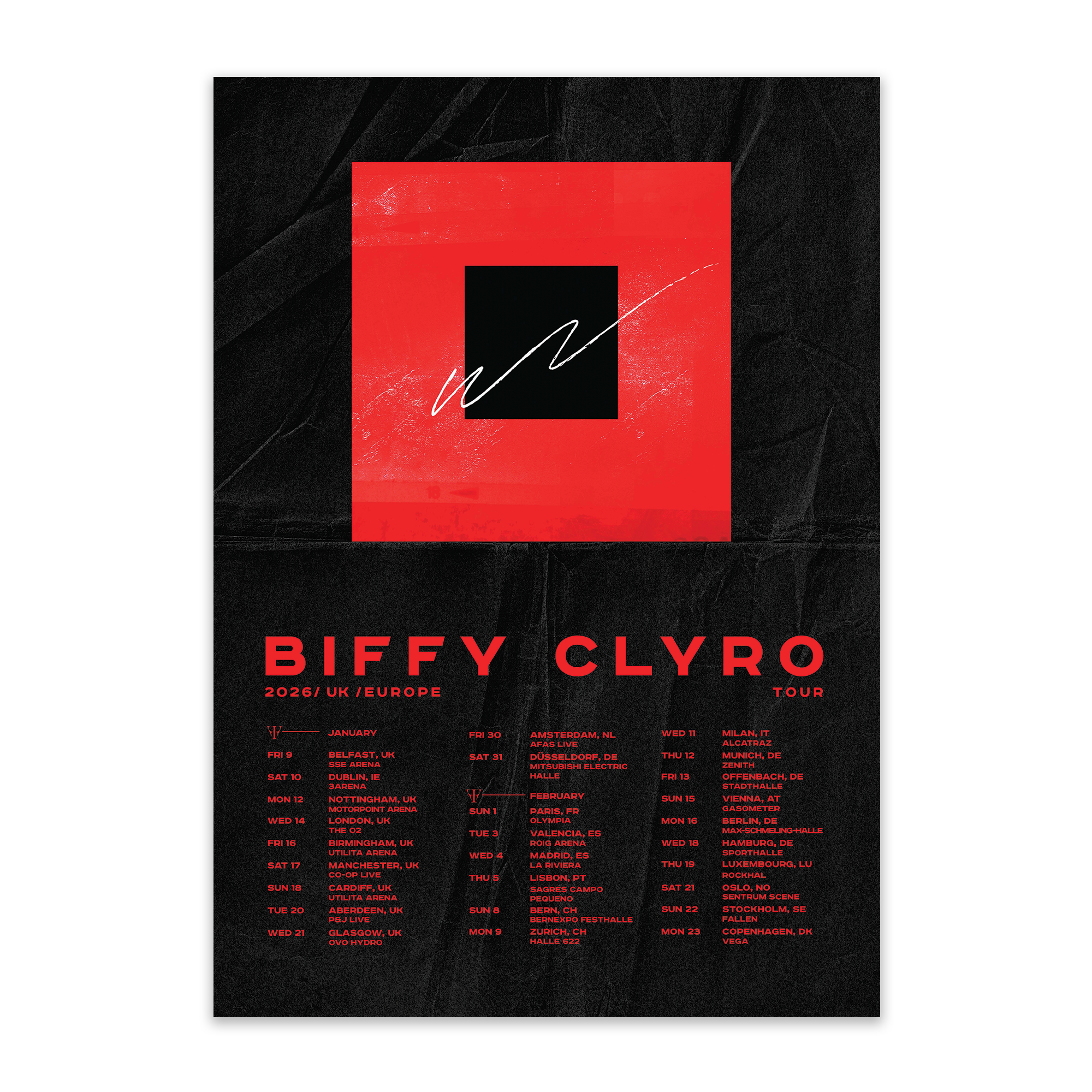 Futique UK EU 2026 Tour Poster – Biffy Clyro
