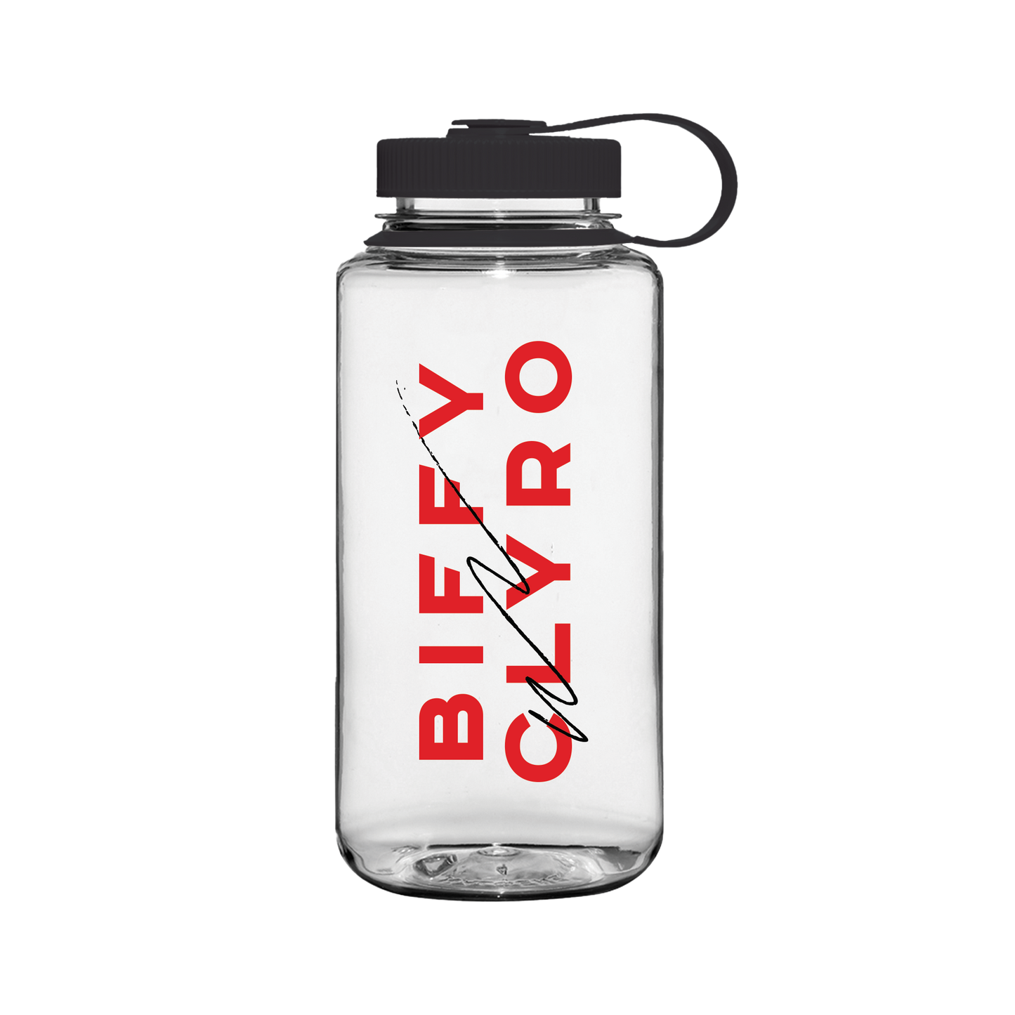 Logo Squiggle Water Bottle Clear