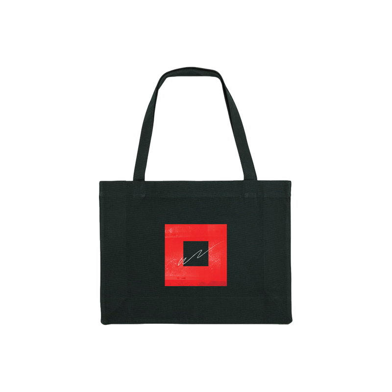 Red Squiggle Futique Tracklist Tote Bag Black