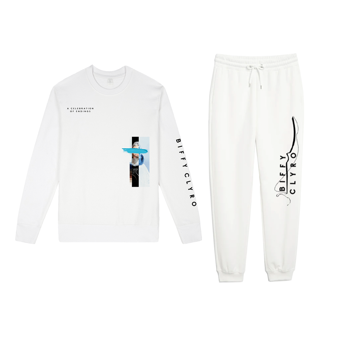 Biffy Tracksuit Set White