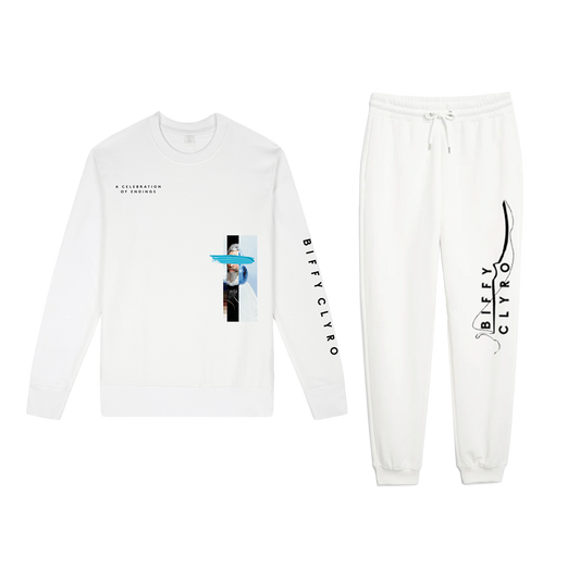 Biffy Tracksuit Set White