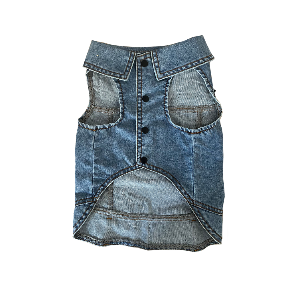 Patch Denim Dog Jacket Blue