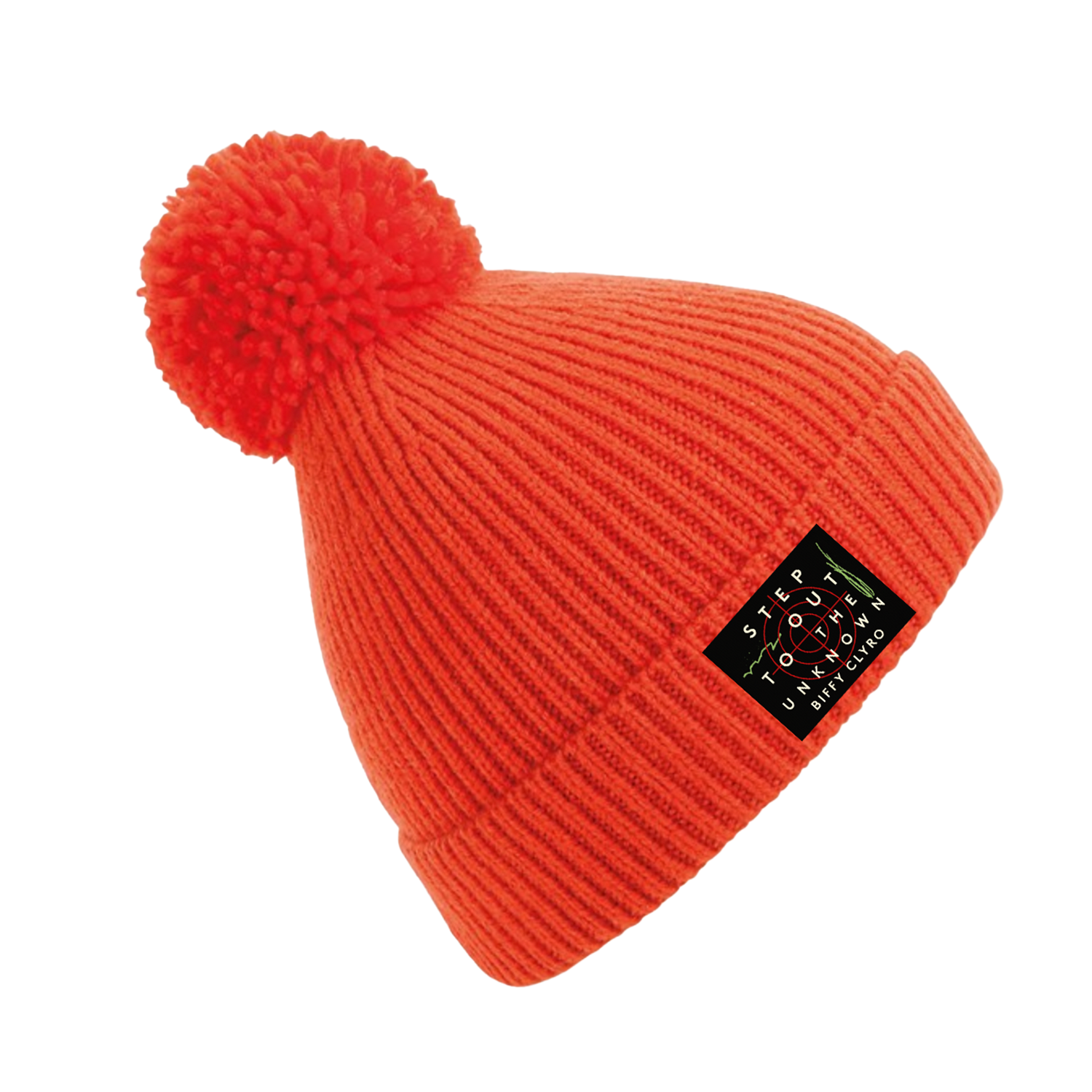 Step Out To The Unknown Bobble Hat Orange