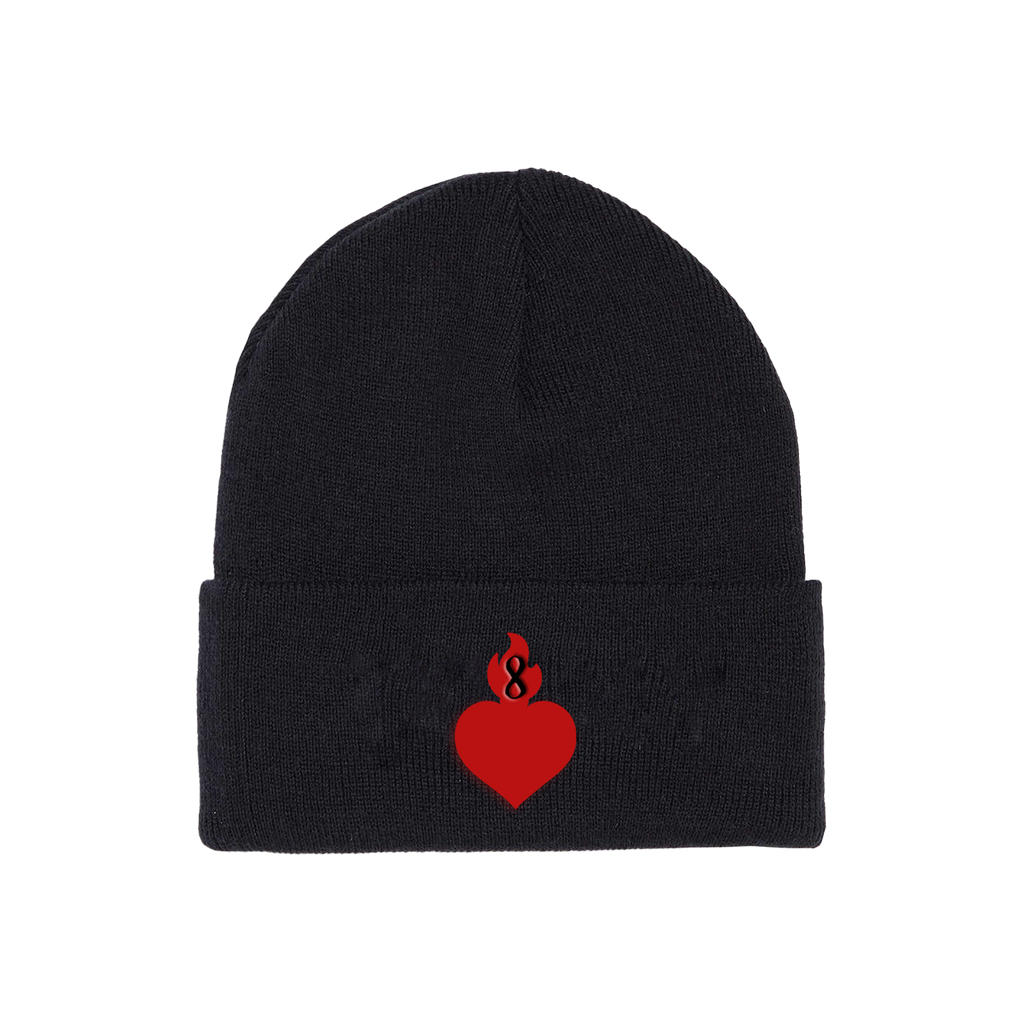 Infinity Land Sacred Heart Beanie Black
