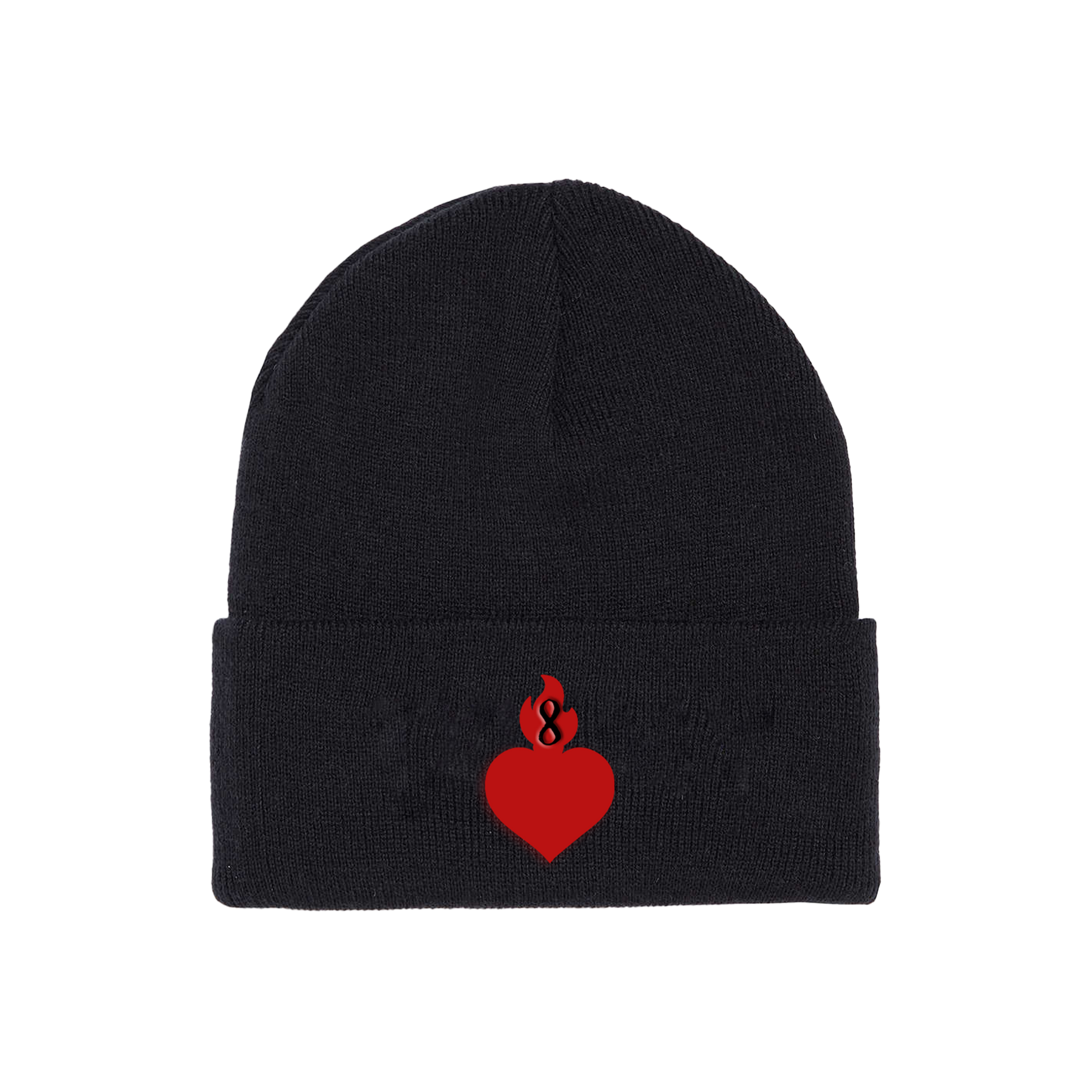 Infinity Land Sacred Heart Beanie Black