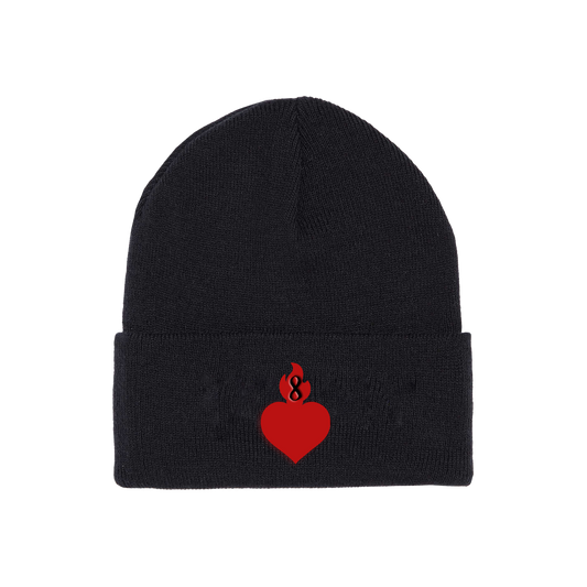 Infinity Land Sacred Heart Beanie Black