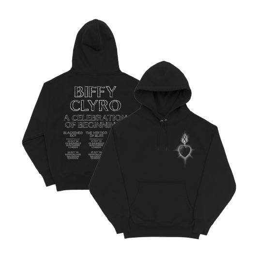 A Celebration of Beginnings UK 2024 Tour Hoodie Black