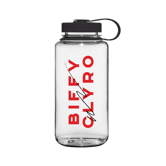 Logo Squiggle Water Bottle Clear