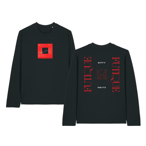 Red Squiggle Futique Long Sleeve T-Shirt
