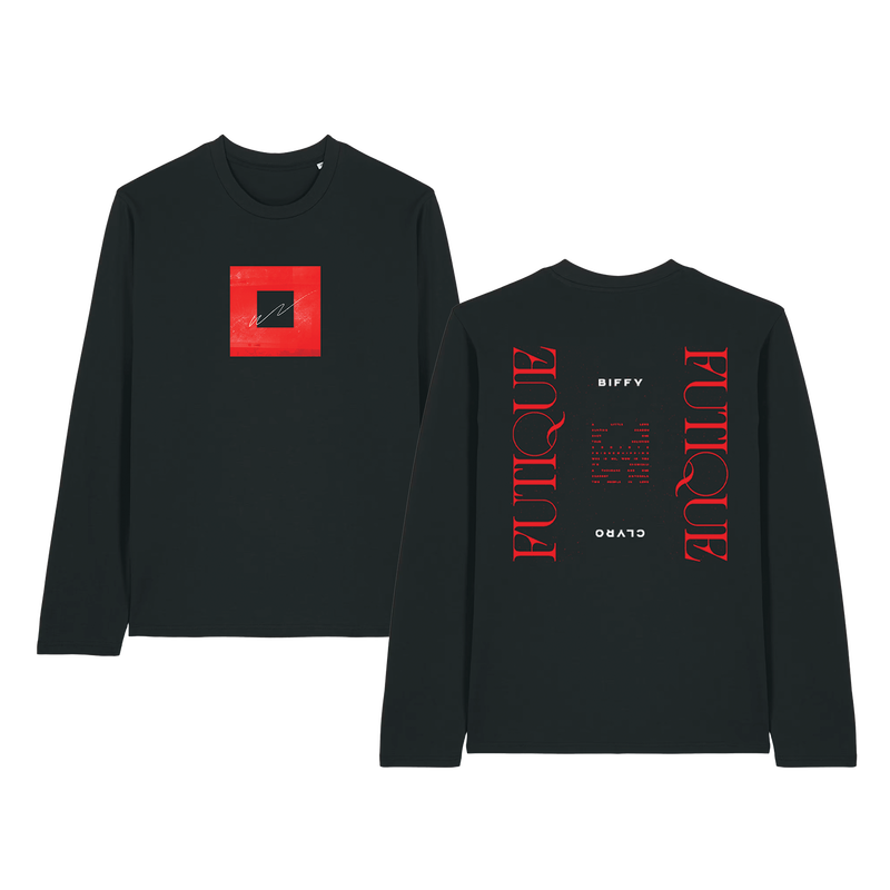 Red Squiggle Futique Long Sleeve T-Shirt