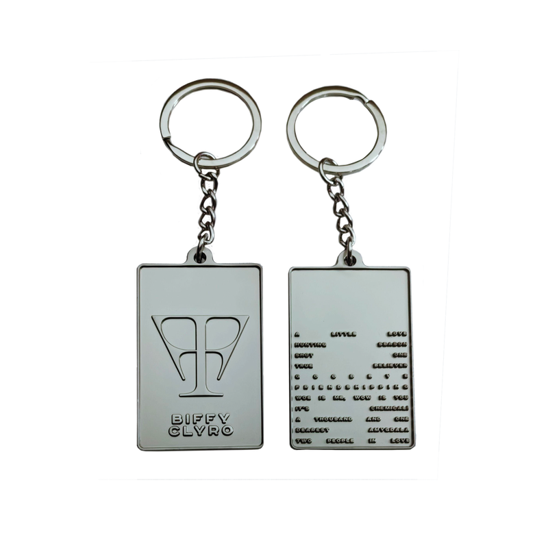 Futique Tracklist Keyring Silver