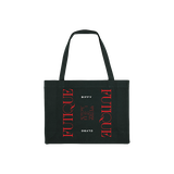 Red Squiggle Futique Tracklist Tote Bag Black