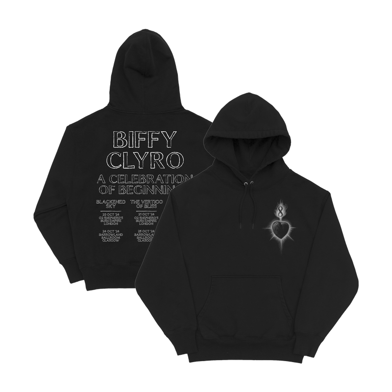 A Celebration of Beginnings UK 2024 Tour Hoodie Black