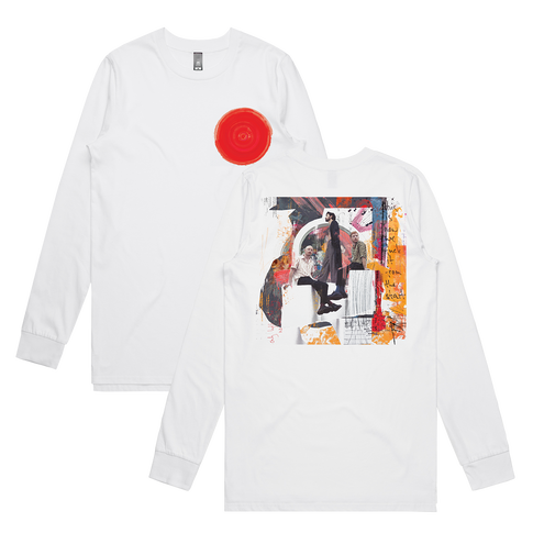 Red Circle Collage Long Sleeve