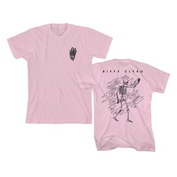 Skeleton Pocket Pink T-Shirt