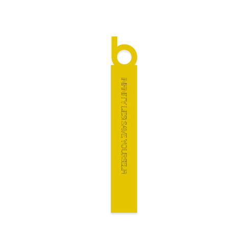Infinity Lies Lyric Bookmark Yellow