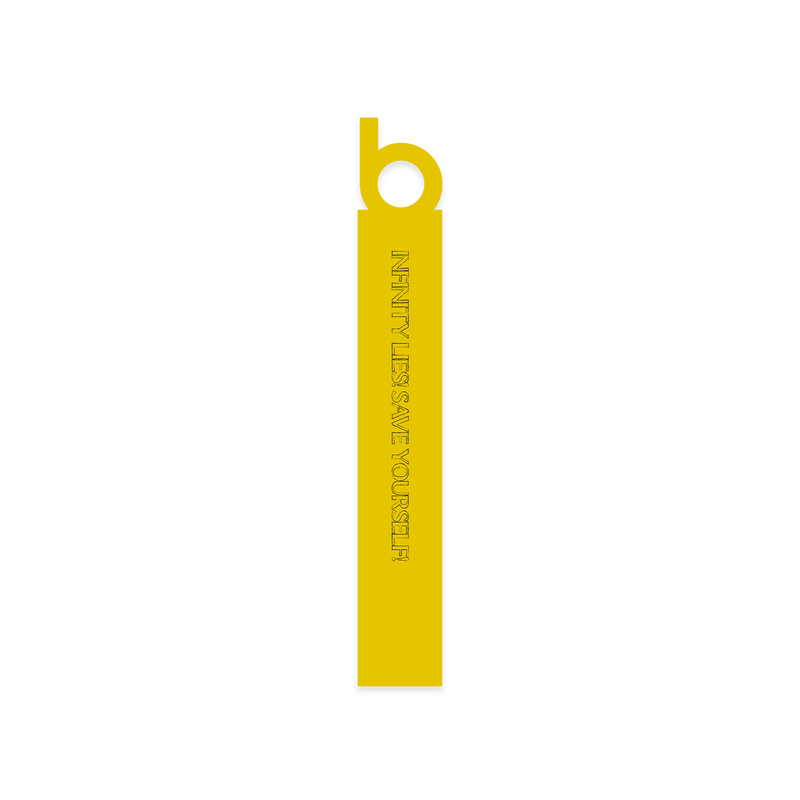 Infinity Lies Lyric Bookmark Yellow