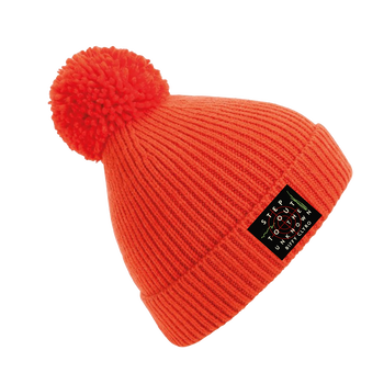 Step Out To The Unknown Bobble Hat Orange