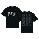 BFC Distressed Futique Tracklist T-Shirt Black