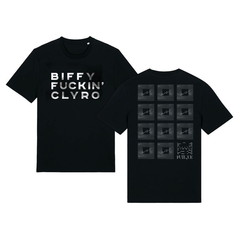 BFC Distressed Futique Tracklist T-Shirt Black